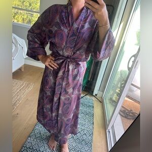 Dior Purple and Pink Paisley Robe